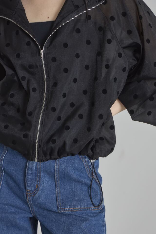 シアーフロッキードットジップブルゾン※一部店舗のみ入荷
