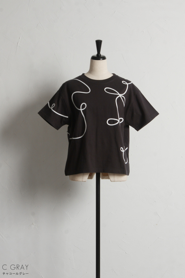 グレースコンチネンタル　コード刺繍ヨークTシャツ セール】 コード刺繍ロゴトップ （Tシャツ）｜GRACE CONTINENTAL
