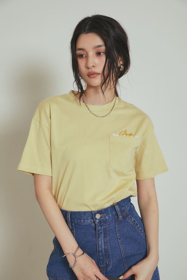 刺繍ロゴポケットTシャツ※一部店舗のみ入荷