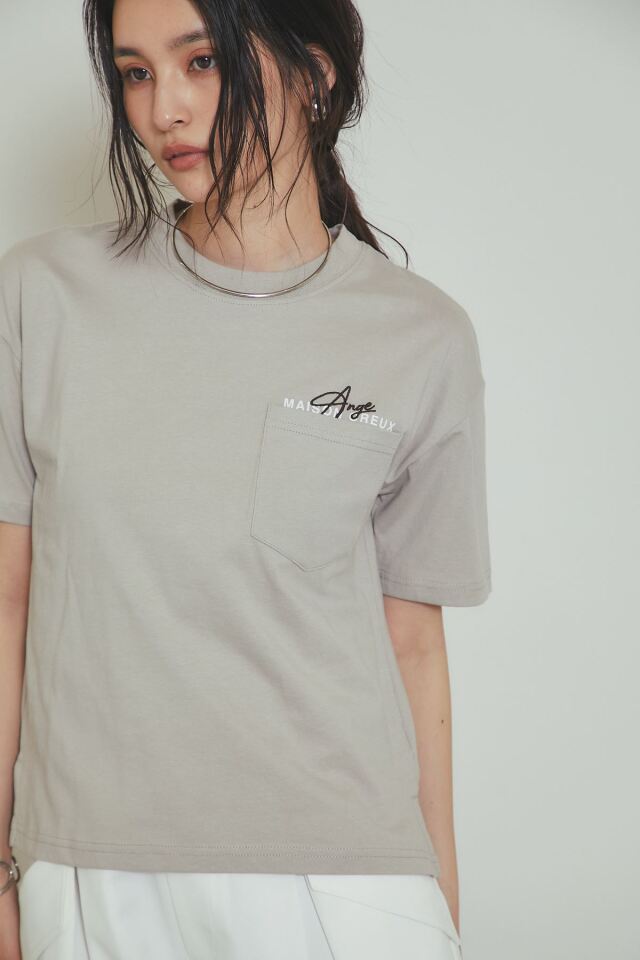 NOSWEA Tシャツ ホワイト ロゴ刺繍 NOSWEA 花村想太 白Tシャツ shirotee_wlogoノースウェア