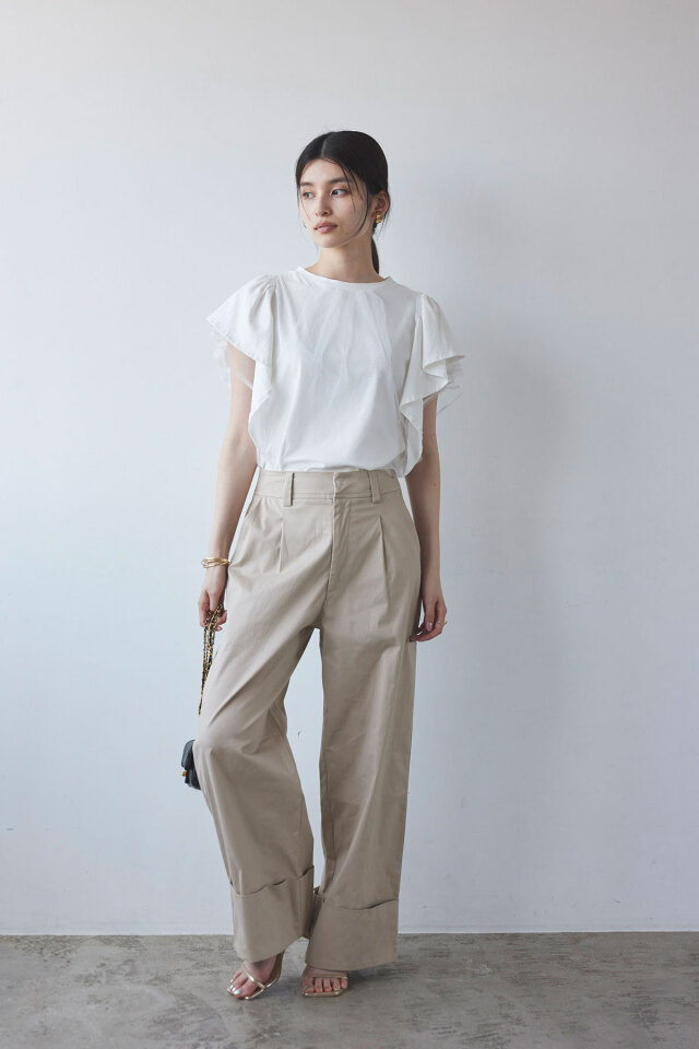 チュールフリルTシャツ※一部店舗のみ入荷