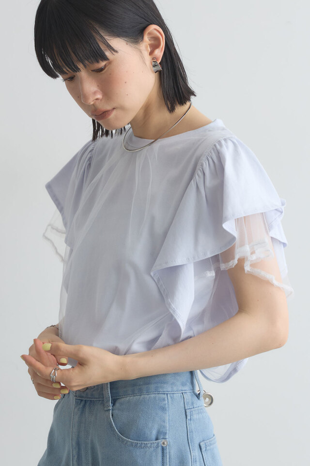 チュールフリルTシャツ※一部店舗のみ入荷