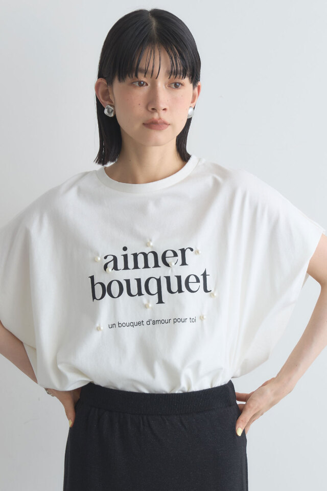パール付きロゴTシャツ※一部店舗のみ入荷