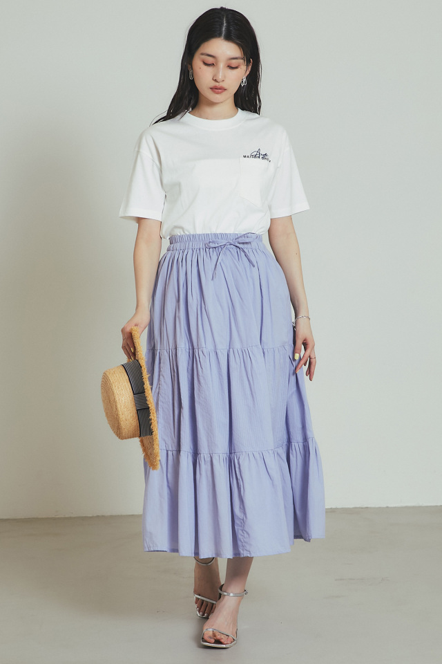 スカート TCドビーティアードスカート　スローブイエナ SLOBE IENA スカート TCドビーティアードスカート : ZOZOTOWN