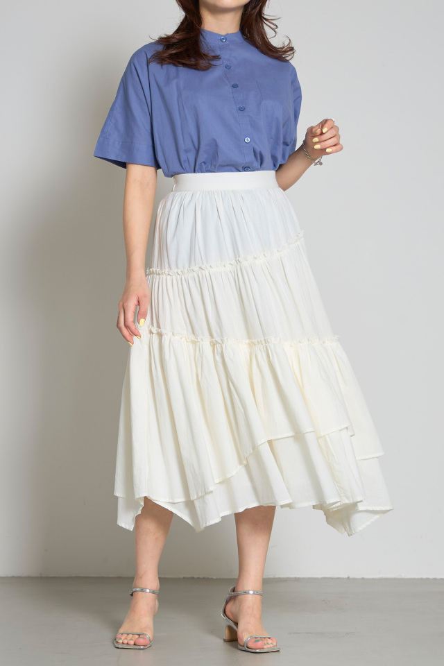 キャンブリックティアードスカート※一部店舗のみ入荷