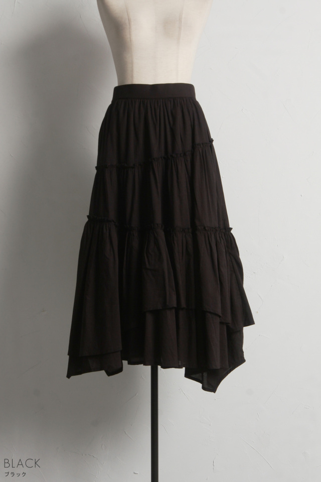 carmelm ブラックティアードスカート carmelm ブラックティアードスカート ミディアムティアードスカート