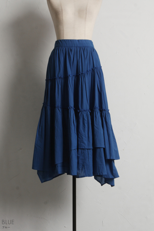 archiVIO ネイビー スカート LADIES>ボーダー切替ニットスカート（スカート）｜archivio