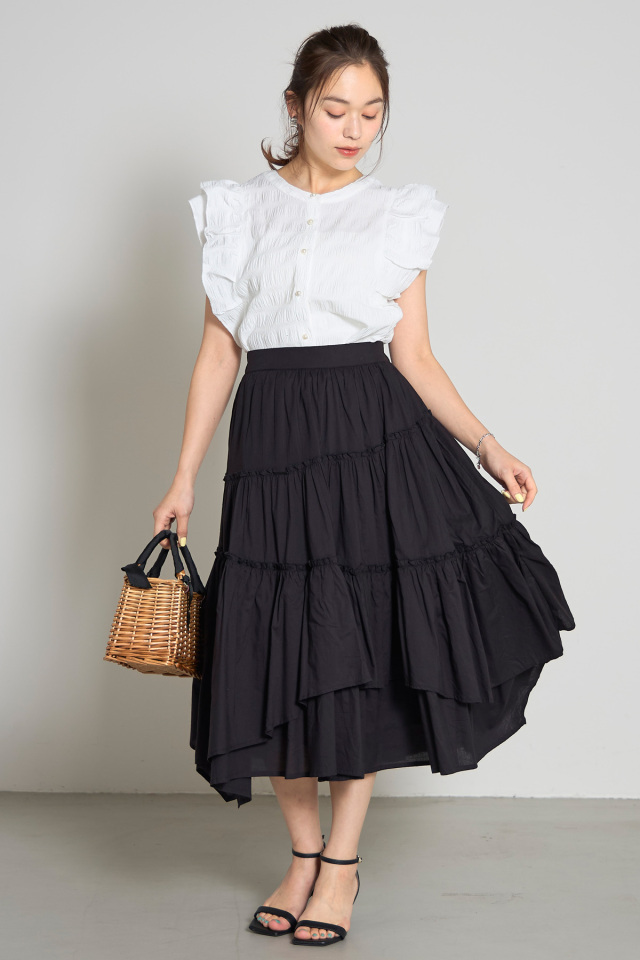 キャンブリックティアードスカート※一部店舗のみ入荷