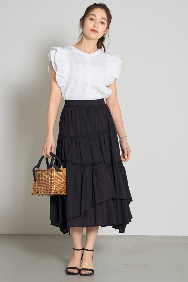 キャンブリックティアードスカート※一部店舗のみ入荷