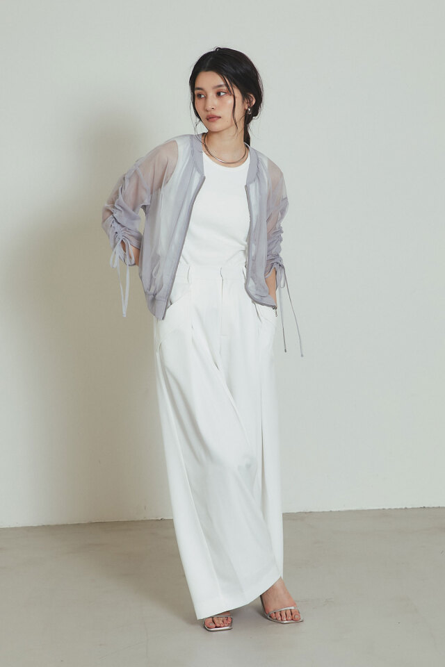 mckeeです！cafune 【新品】袖ギャザーシアーブルゾン mckeeです！cafune 【新品】袖ギャザーシアーブルゾン cafune 【新品