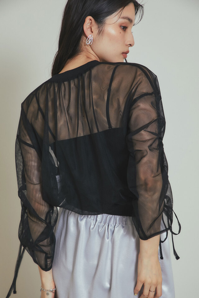 シアー袖ギャザーブルゾン※一部店舗のみ入荷