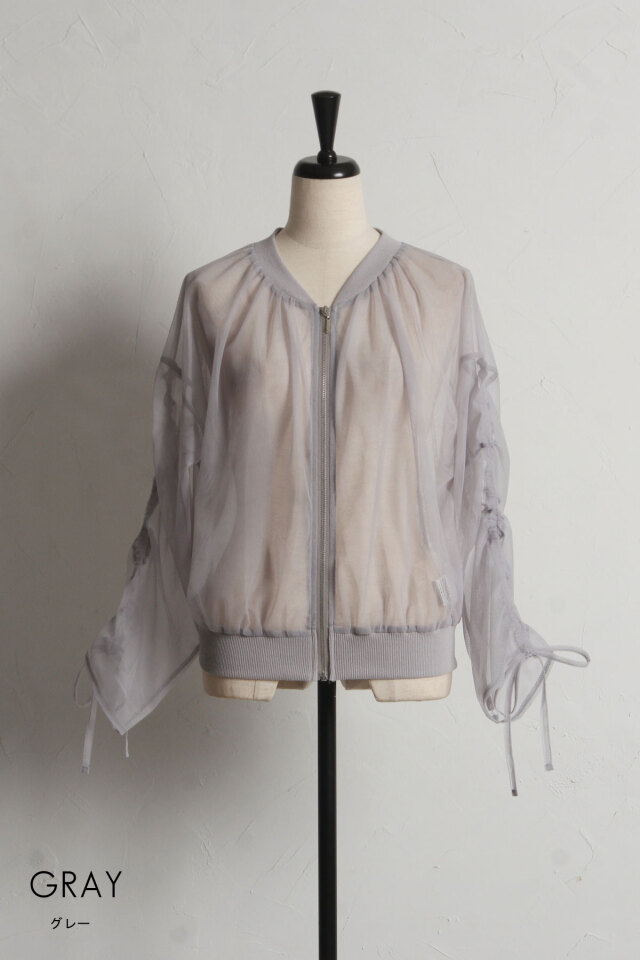 シアー袖ギャザーブルゾン※一部店舗のみ入荷