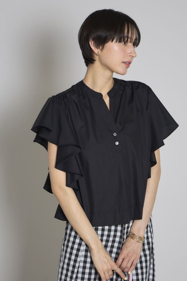 しぎ☆様オーダー分 ノーカラーラッフルフリルブラウス※一部店舗のみ入荷