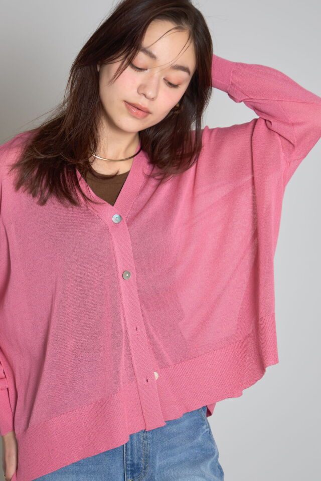 オーバーサイズシアーカーディガン