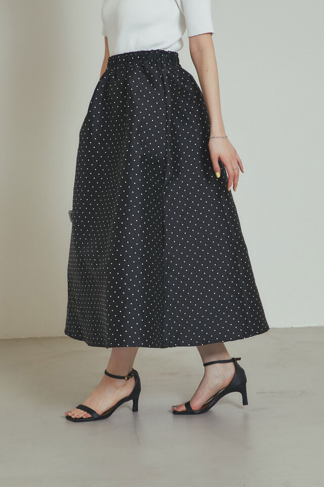 ドット柄フレアスカート※一部店舗のみ入荷