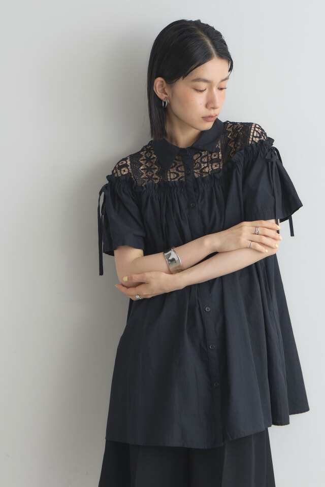 レース切替ブラウス※一部店舗のみ入荷