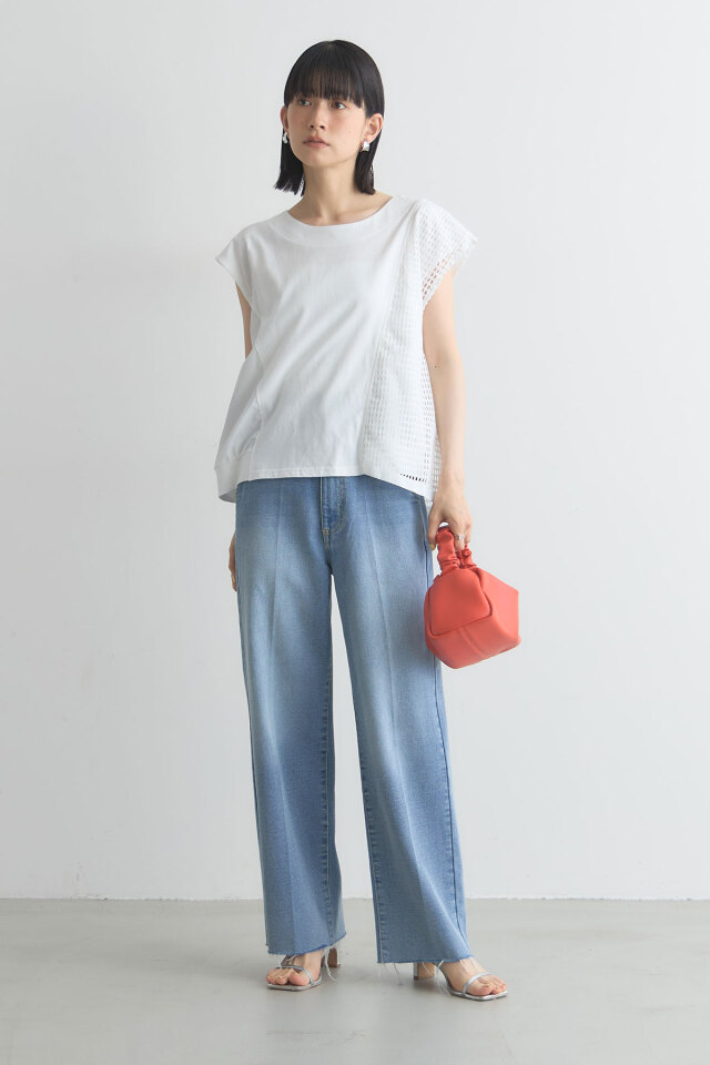 WEB限定】フレンチメッシュカットソー