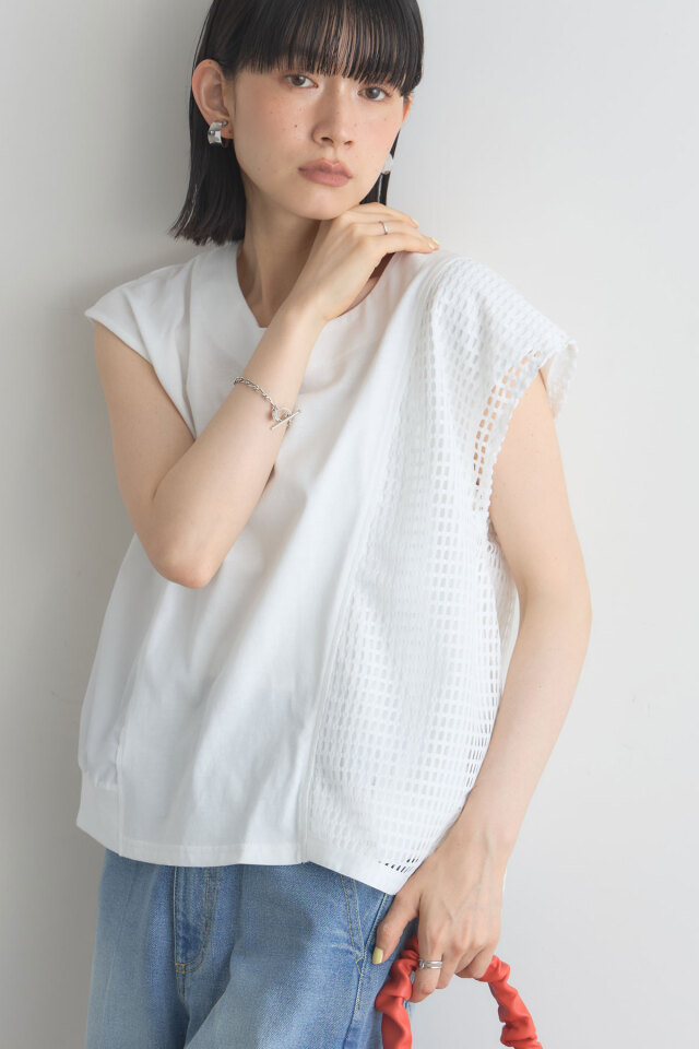 【WEB限定】フレンチメッシュカットソー