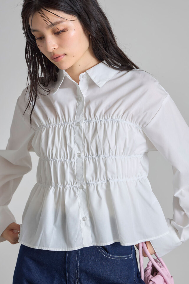 sov.シャーリングブラウス 36 シャーリングブラウス※一部店舗のみ入荷 sov.シャーリングブラウス 36