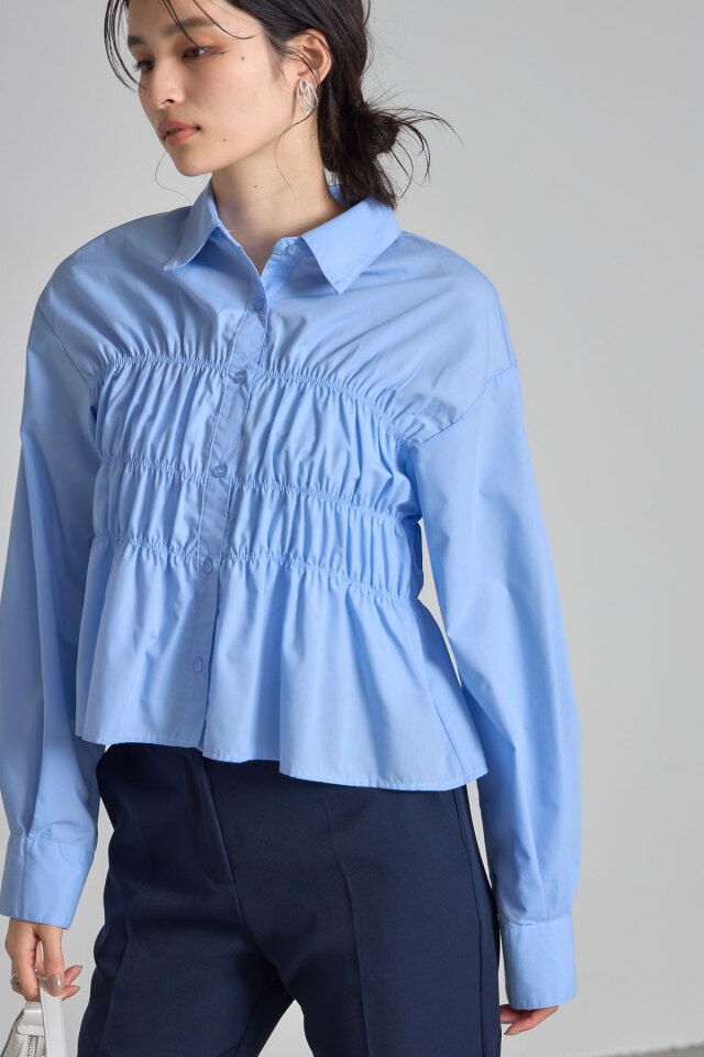 シャーリングブラウス※一部店舗のみ入荷