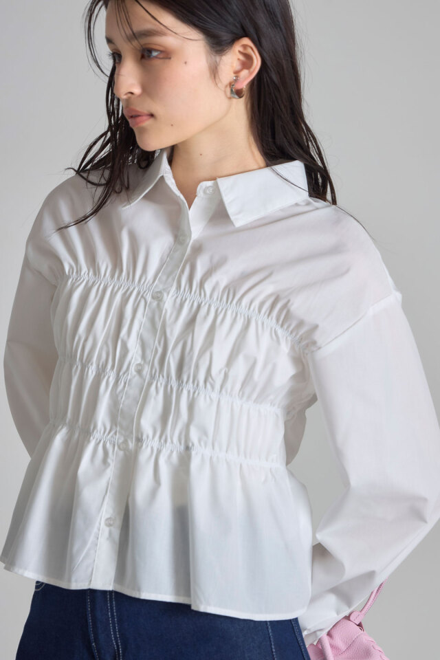 シャーリングブラウス※一部店舗のみ入荷