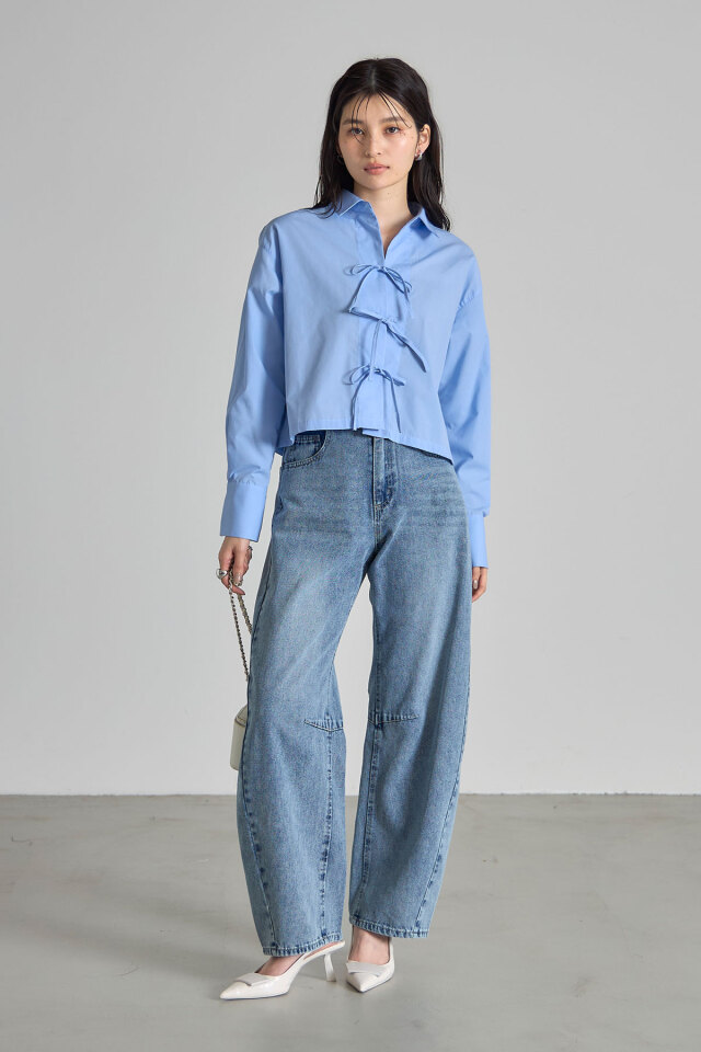 デニムバレルレッグパンツ※一部店舗のみ入荷
