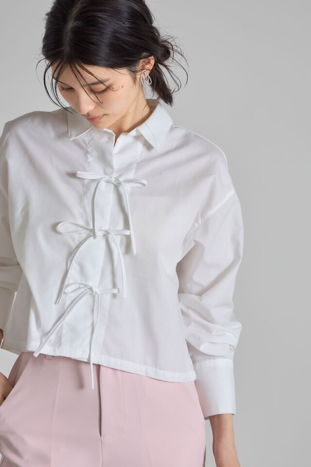 フロントリボンシャツ※一部店舗のみ入荷