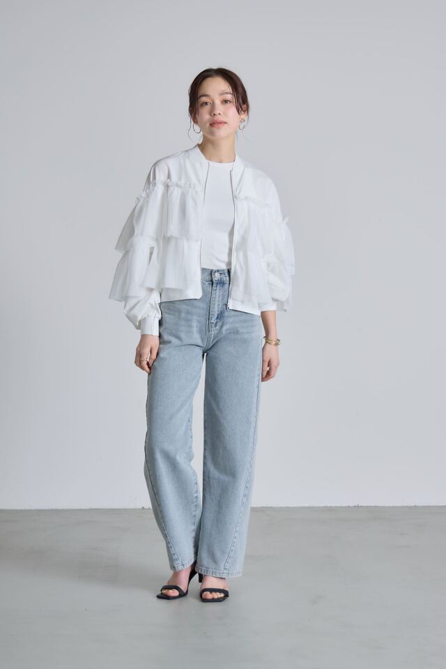 チュールフリルブルゾン※一部店舗のみ入荷