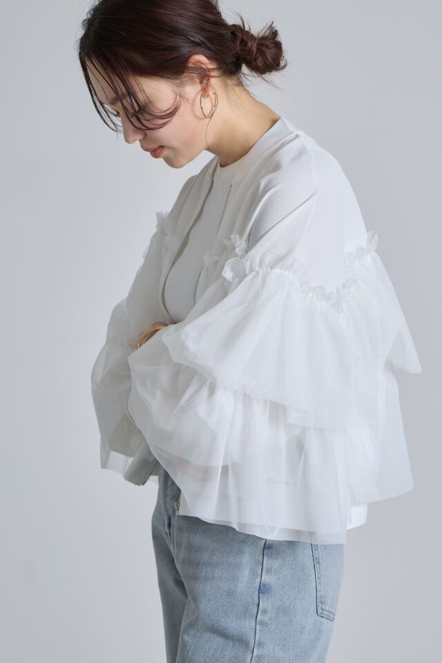 ✫姫空木☆彡様売約済み！ チュールフリルブルゾン※一部店舗のみ入荷