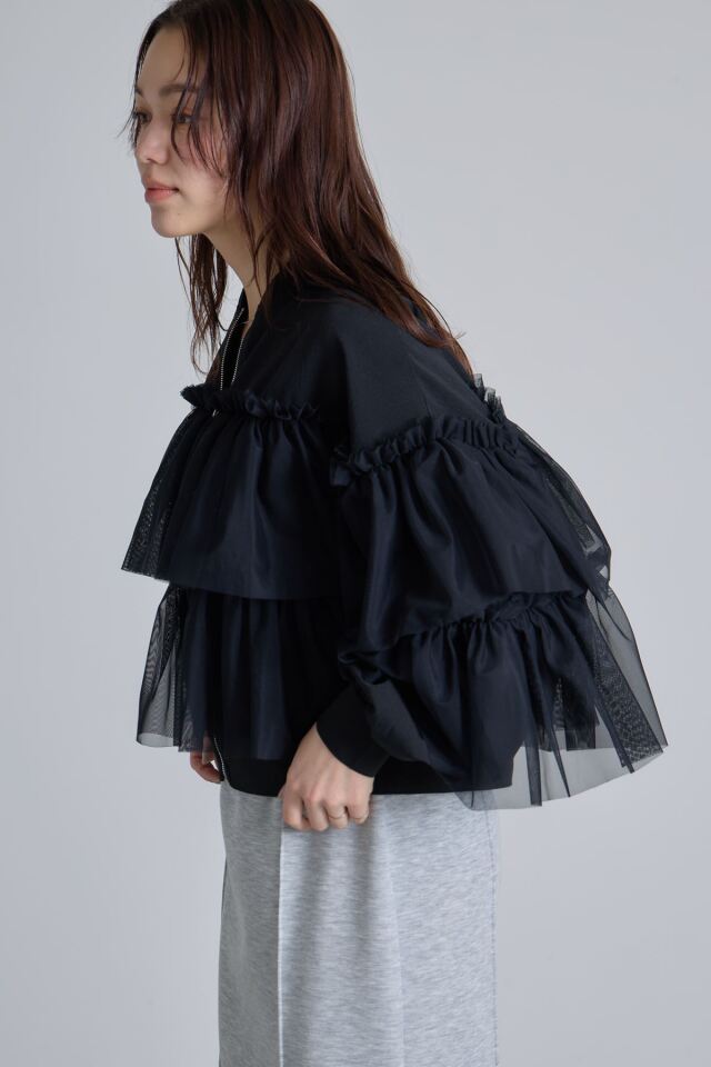 チュールフリルブルゾン※一部店舗のみ入荷