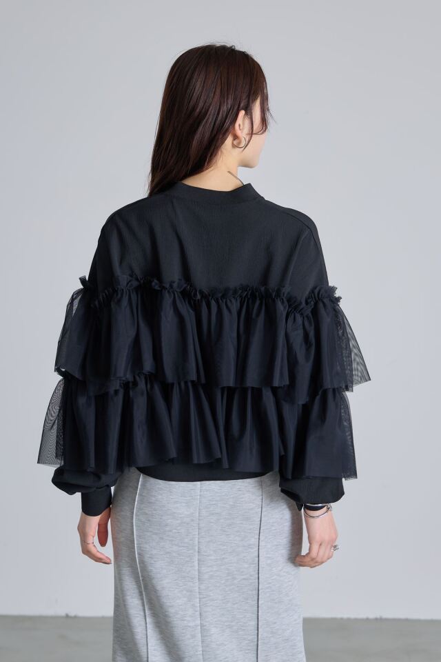 チュールレイヤードブルゾン Tulle Layered Blouson/チュールレイヤードブルゾン【MAISON