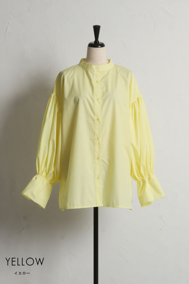 ギャザースリーブシャツブラウス※一部店舗のみ入荷