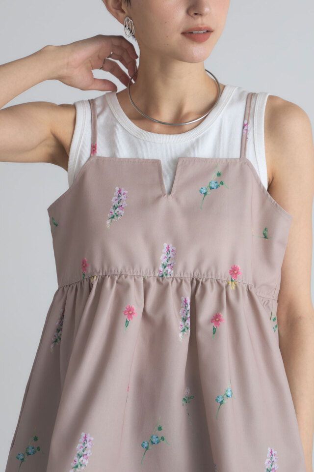 フラワープリントキャミソール※一部店舗のみ入荷