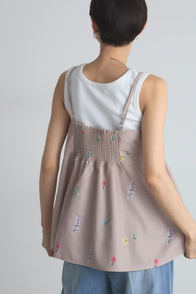 フラワープリントキャミソール※一部店舗のみ入荷