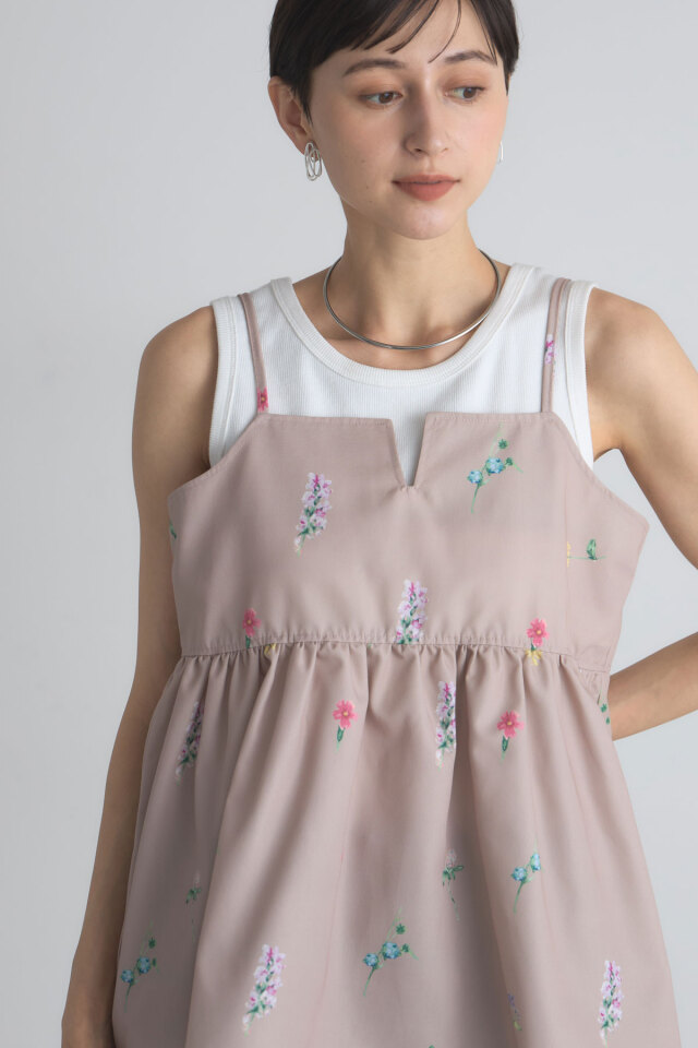 フラワープリントキャミソール※一部店舗のみ入荷