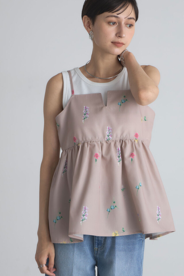 フラワープリントキャミソール※一部店舗のみ入荷