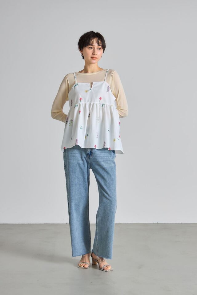 フラワープリントキャミソール※一部店舗のみ入荷