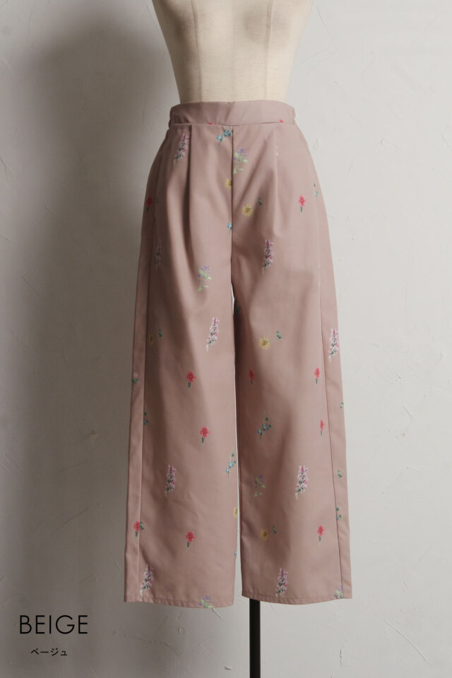 フラワープリントパンツ※一部店舗のみ入荷
