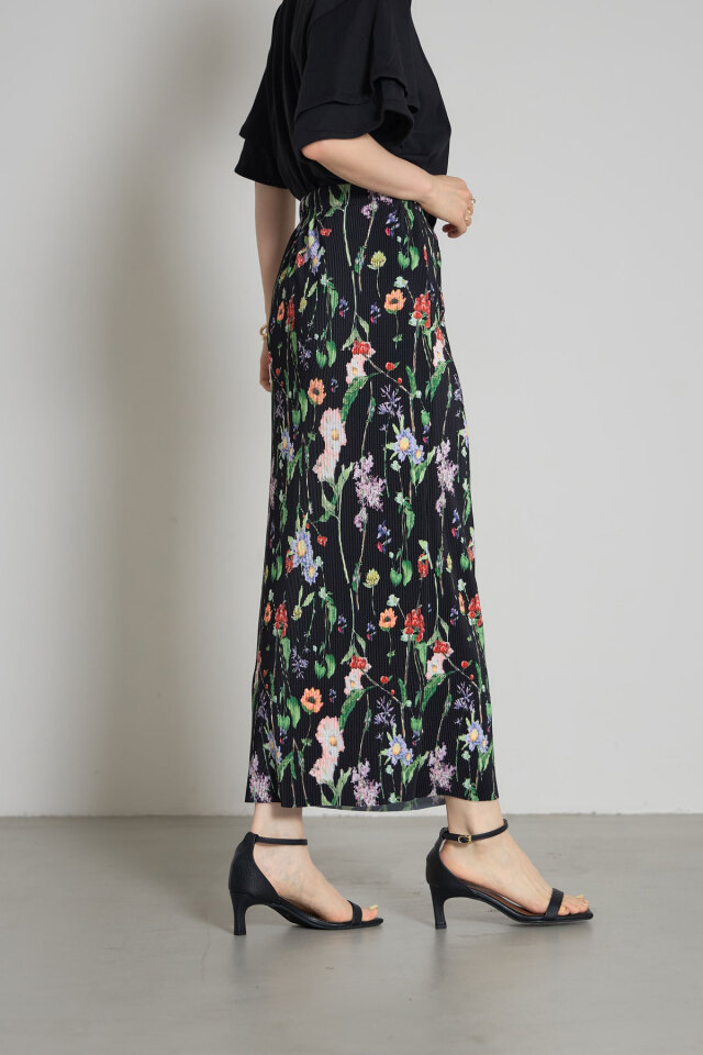 フラワープリントタイトスカート※一部店舗のみ入荷