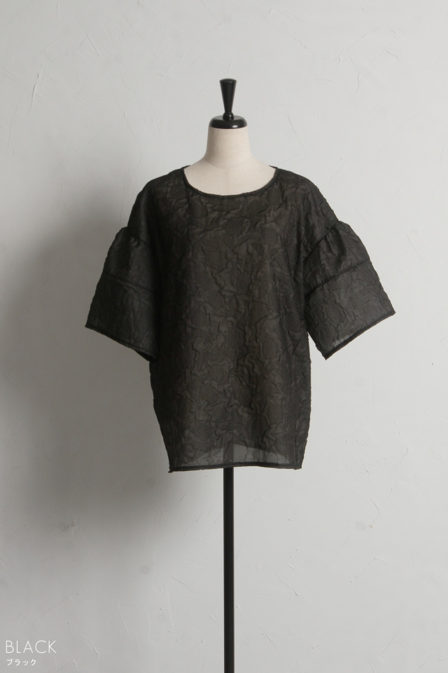 シアーふくれジャガードブラウス※一部店舗のみ入荷