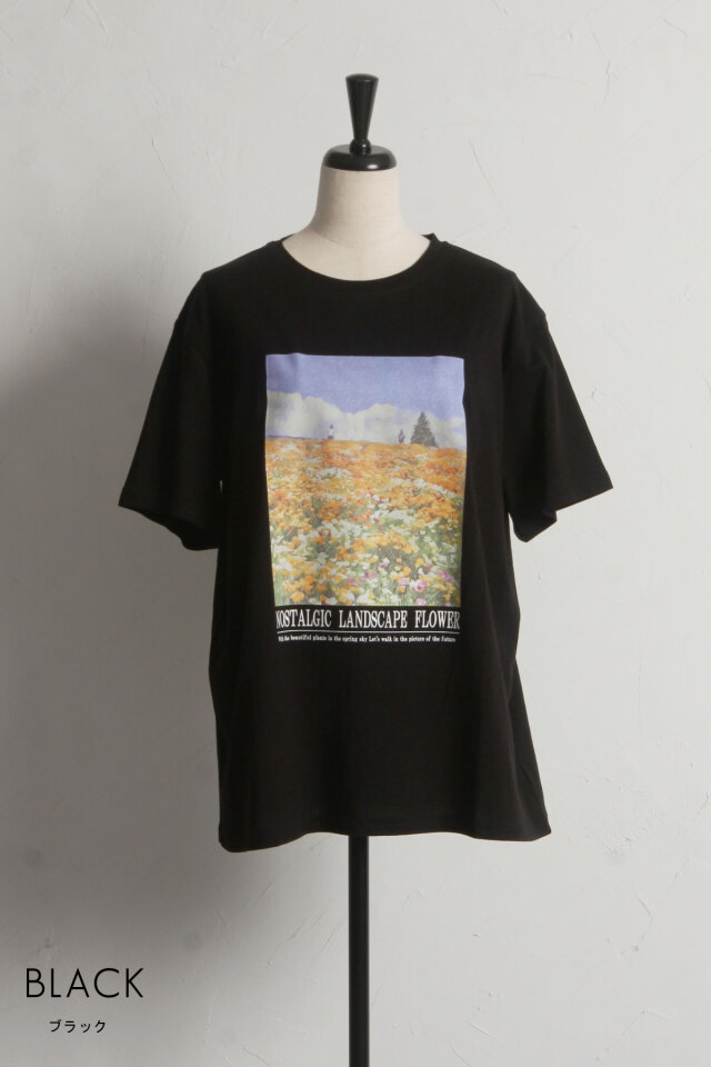 フラワーフォトプリントTシャツ※一部店舗のみ入荷