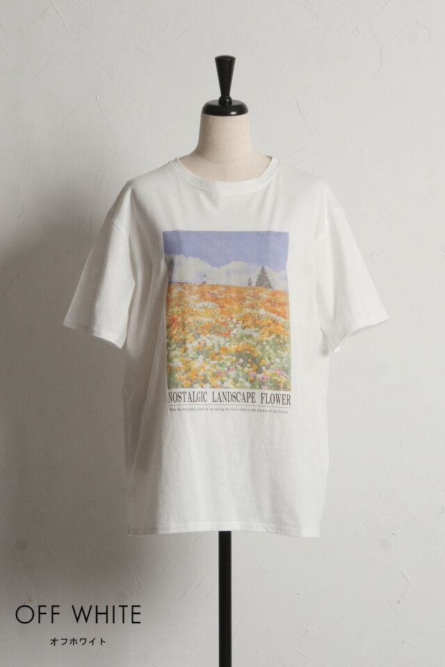 フラワーフォトプリントTシャツ※一部店舗のみ入荷