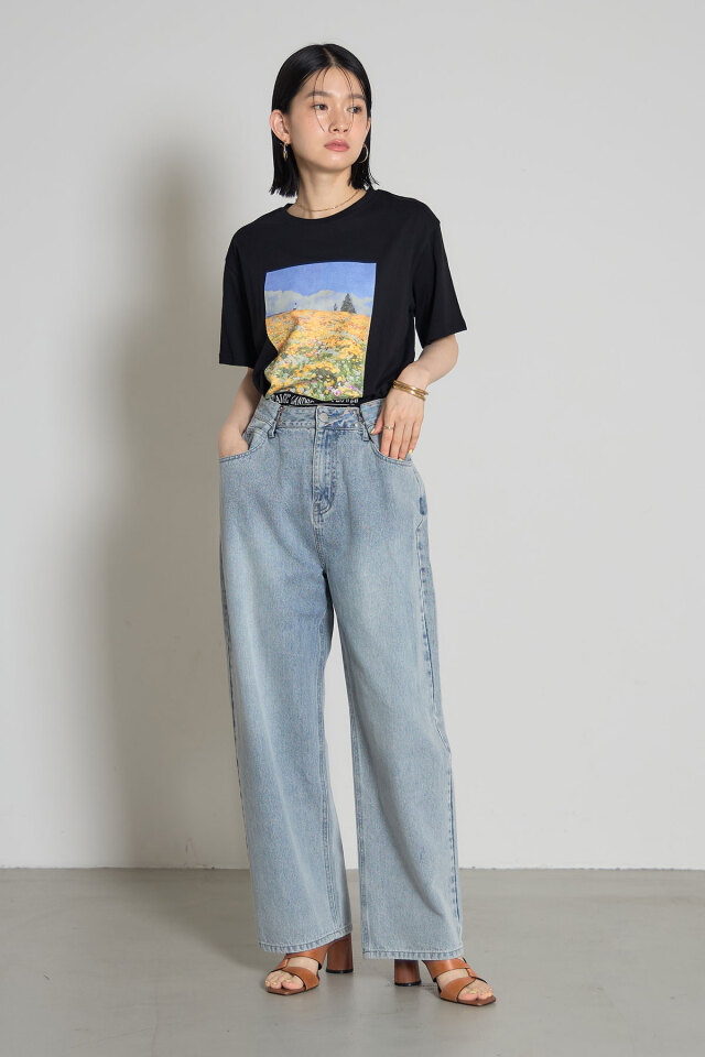 フラワーフォトプリントTシャツ※一部店舗のみ入荷