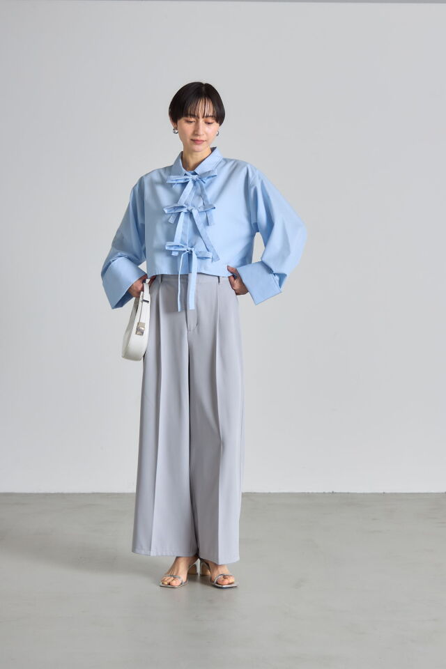 リボンデザインショートシャツ※一部店舗のみ入荷