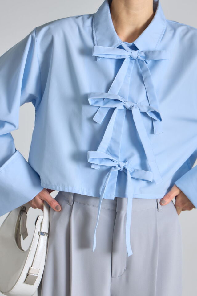 リボンデザインショートシャツ※一部店舗のみ入荷