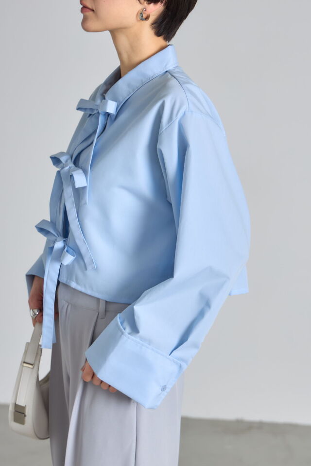 リボンデザインショートシャツ※一部店舗のみ入荷