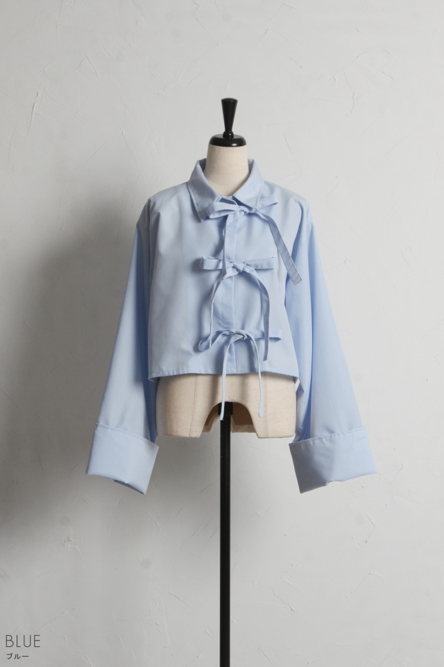 リボンデザインショートシャツ※一部店舗のみ入荷