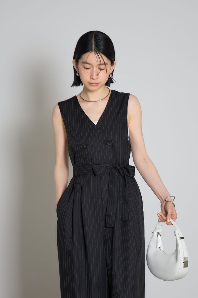 WEB限定】ピンストライプオールインワン