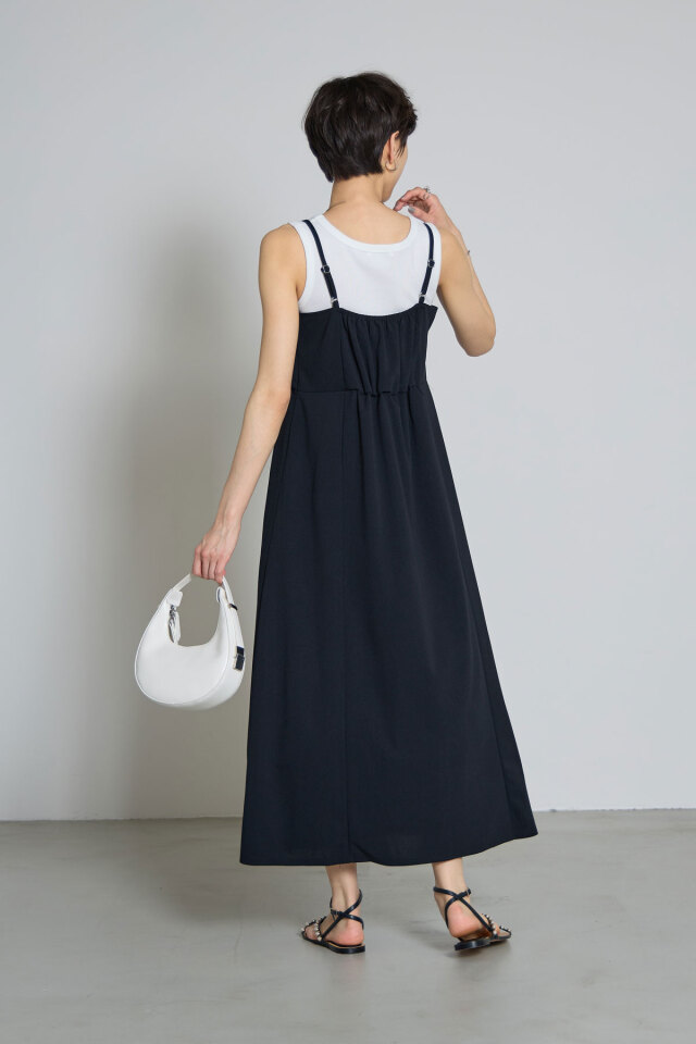 リボンデザインカットジョーゼットワンピース※一部店舗のみ入荷