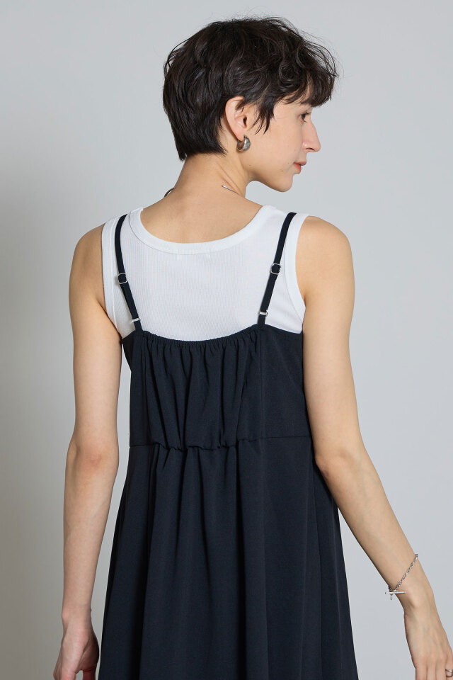 リボンデザインカットジョーゼットワンピース※一部店舗のみ入荷